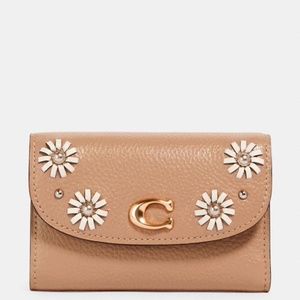 Coach Remi Envelope Wallet With Whipstitch Daisies